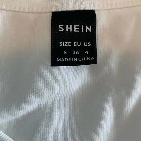 Shein white rhinestone crop top - Picture 3 of 7